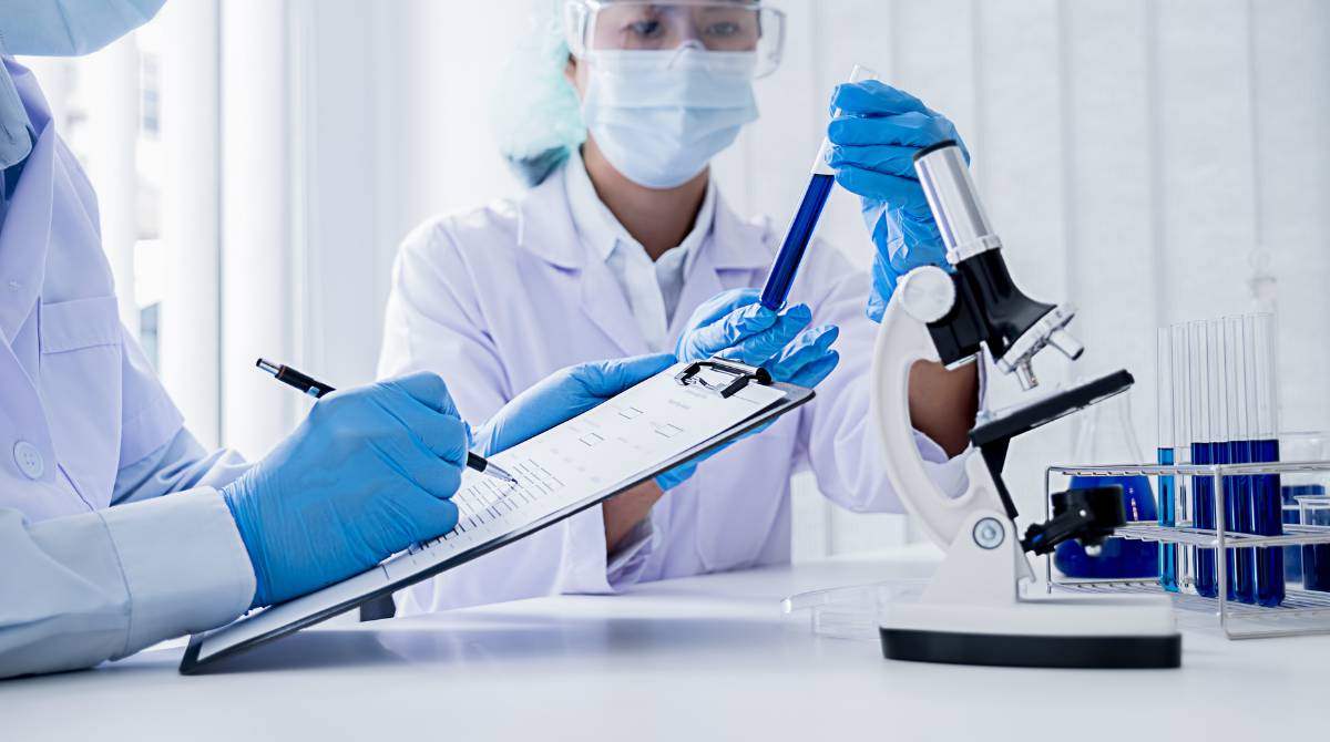 Regulatory affairs professionals reviewing life sciences documentation